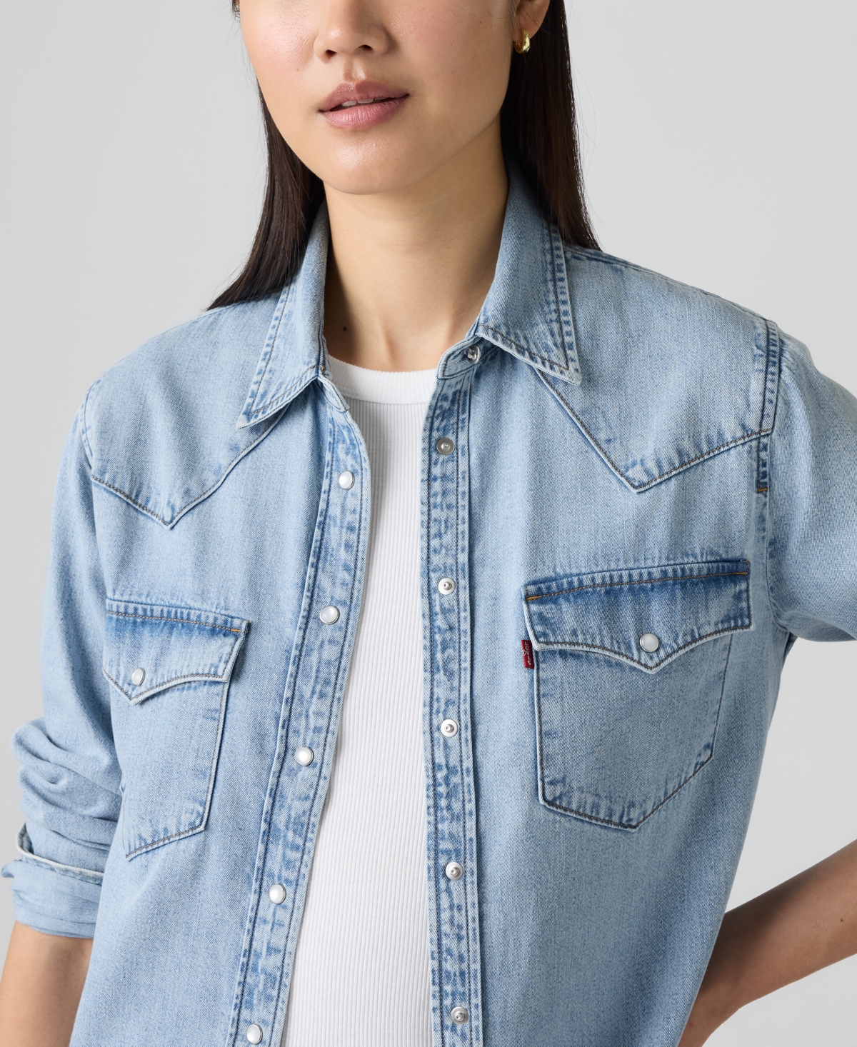 Levi's Women's The Ultimate Western Cotton Denim Shirt In Multi