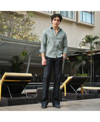 Men's Sage Green Shard-Tactile Shirt