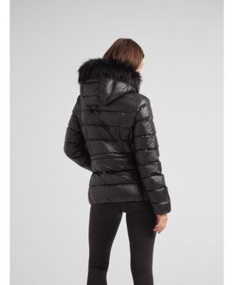 Women's R4D Faux Fur Tricolore Racer Jacket