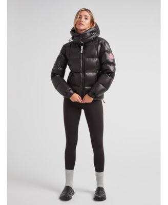 Women's EZ Boxed Racer Hooded Puffer Coat