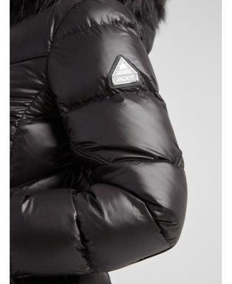 Women's Diamond Belted Extra Long Down Coat