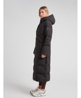 Women's Black Star Extra Long Down Coat