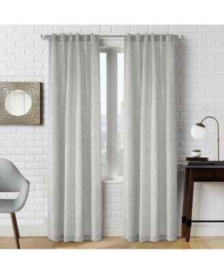 Commonwealth Danbury Dual Header Curtain Panel - 52x84", Silver