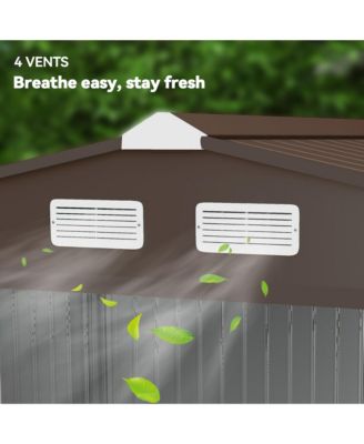 9&#39; x 6&#39; Steel Outdoor Utility Storage Tool Shed Kit Backyard