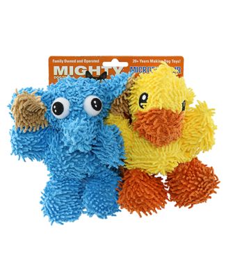 Jr Microfiber Ball Duck and Elephant 2 Pack, Dog Toy