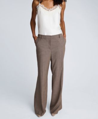 Kenneth Cole - Women's Melange Fly Front Mid Rise Flare Pants