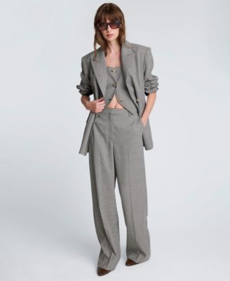 Women's Houndstooth Double-Breasted Jacket