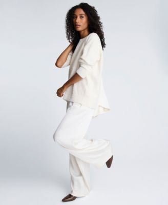 Women's Satin Double Pleated Wide Leg Pants