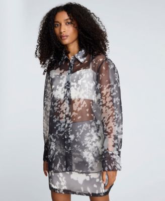 Kenneth Cole - Women's Printed Organza Mini Skirt