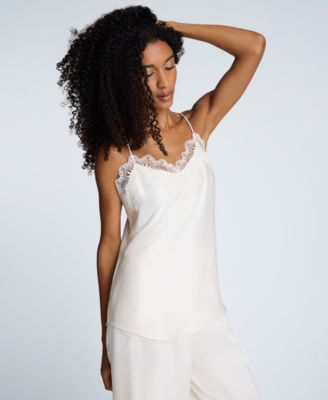 Women's Satin Lace Trim Cami