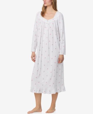 Women's Cotton Jersey Long Sleeve Long Nightgown