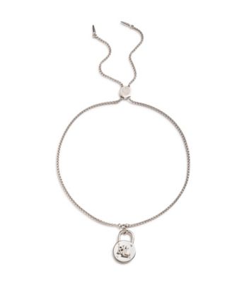 Lauren Ralph Lauren - Silver-Tone Logo Padlock Slider Bracelet