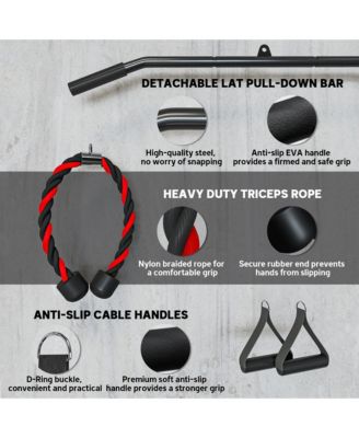 Weight Cable Pulley System for LAT Pull Down, Biceps Curl,