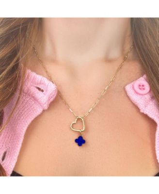 Lapis Clover Charm 14K Gold - 10 millimeters
