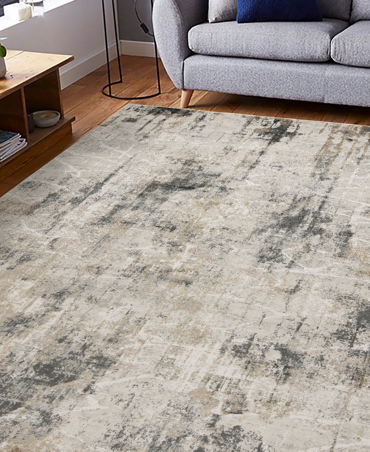 Km Home Mink Home Alloy All341 10'x13' Area Rug In Gray