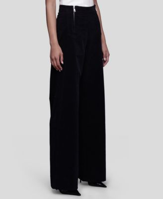 Women's Double-Zipper Wide-Leg Pants