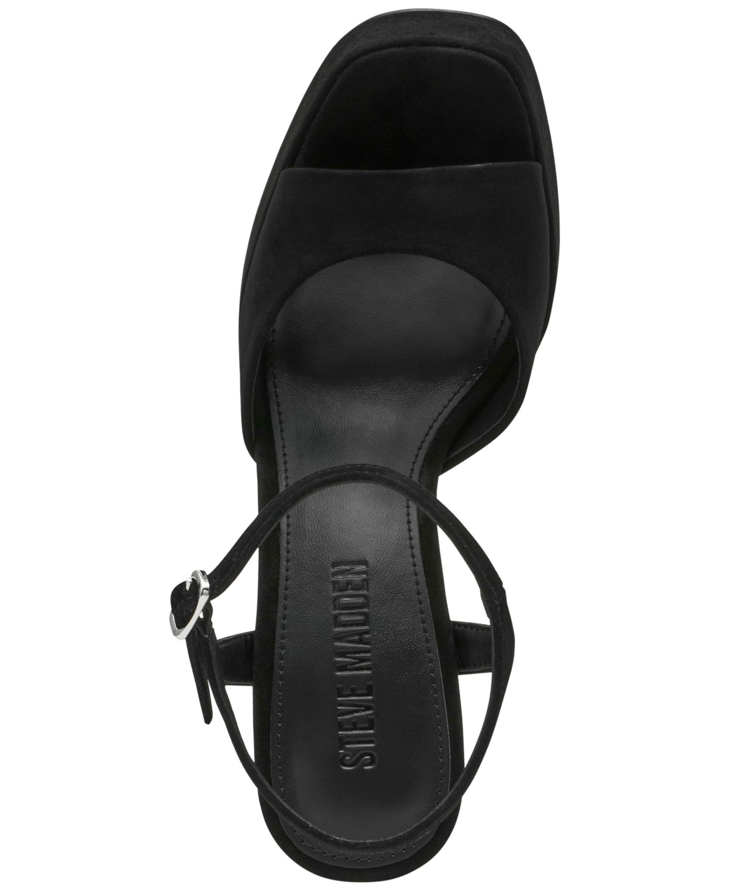 Женские сандалии Steve Madden Liandra Platform Dress Sandals, цвет: Чёрный замшевый — фото 4