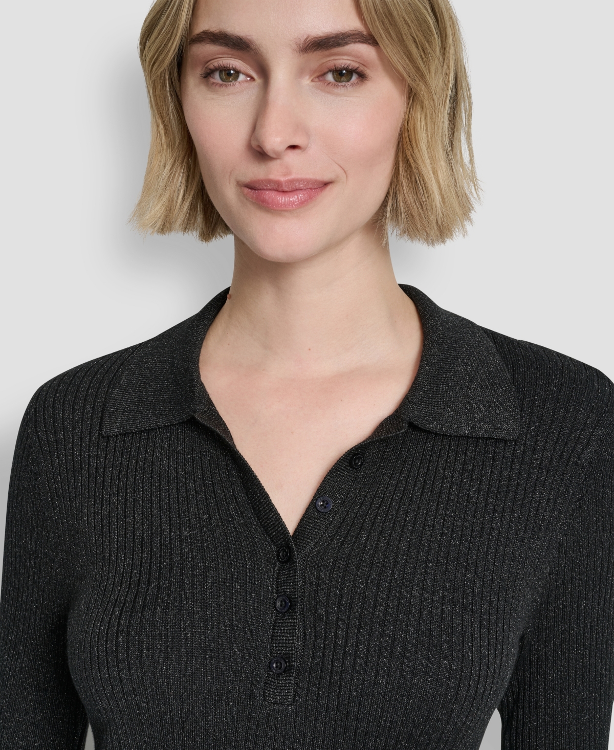 Dkny Jeans Women's Ribbed Long-Sleeve Sweater