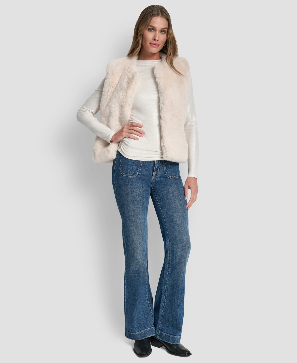 Dkny Jeans Women's Crewneck Sleeveless Vest