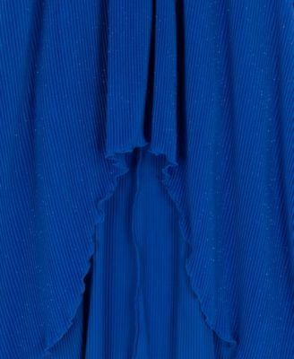 Girls 7-16 Pleated Glitter Chiffon Dress