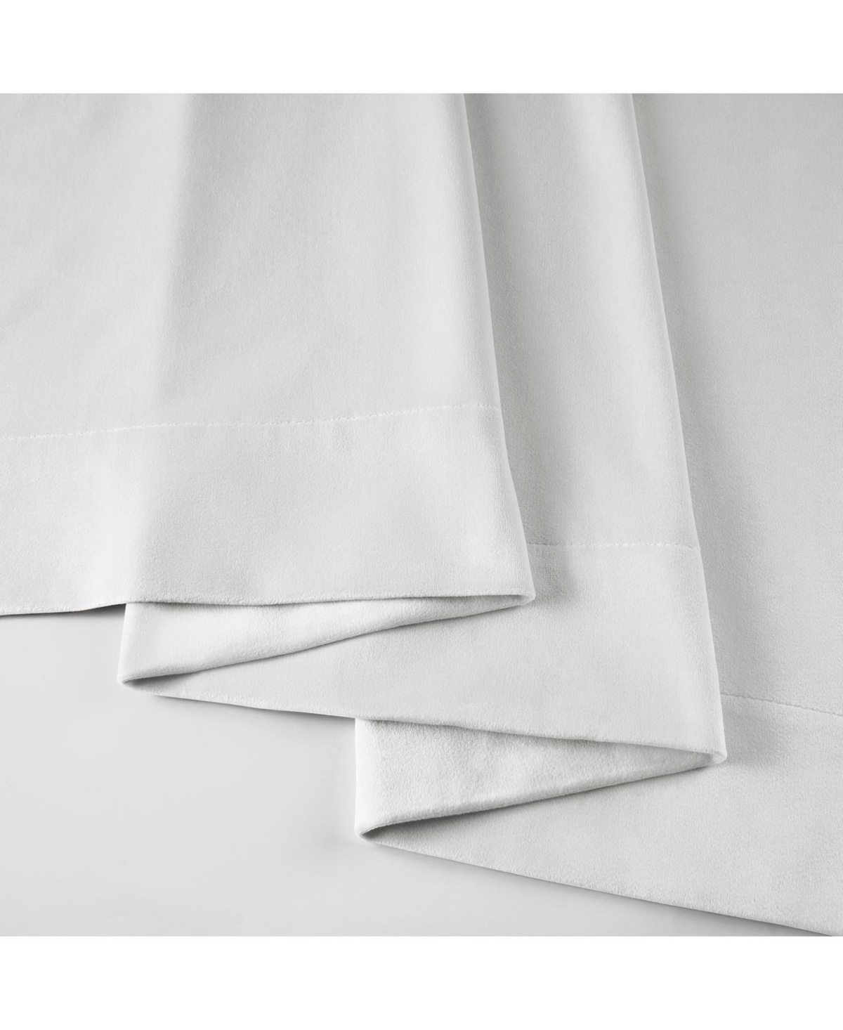 Half Price Drapes Primary White Signature Extra Wide Velvet Blackout Curtain