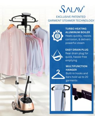 Limited Edition Pro Series Dual Bar Luxe Garment Steamer with Foot Pedals and Retractable Cord