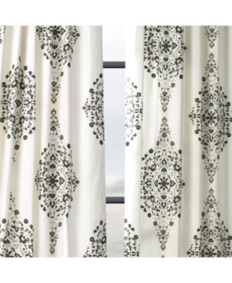 Emblem Printed Cotton Room Darkening Curtain