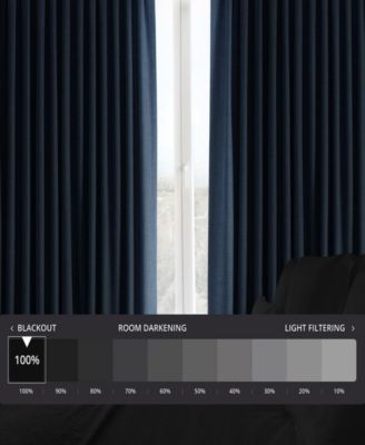 Extra Wide Performance Linen Hotel Blackout Curtain