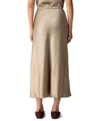 Women's Crinkle Textured Maxi Skirt, Regular and Plus