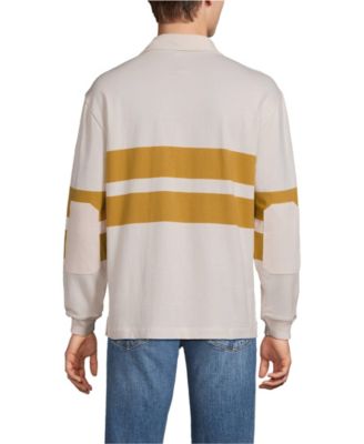 Men's Long Sleeve Rugged Rugby Embroidered Polo