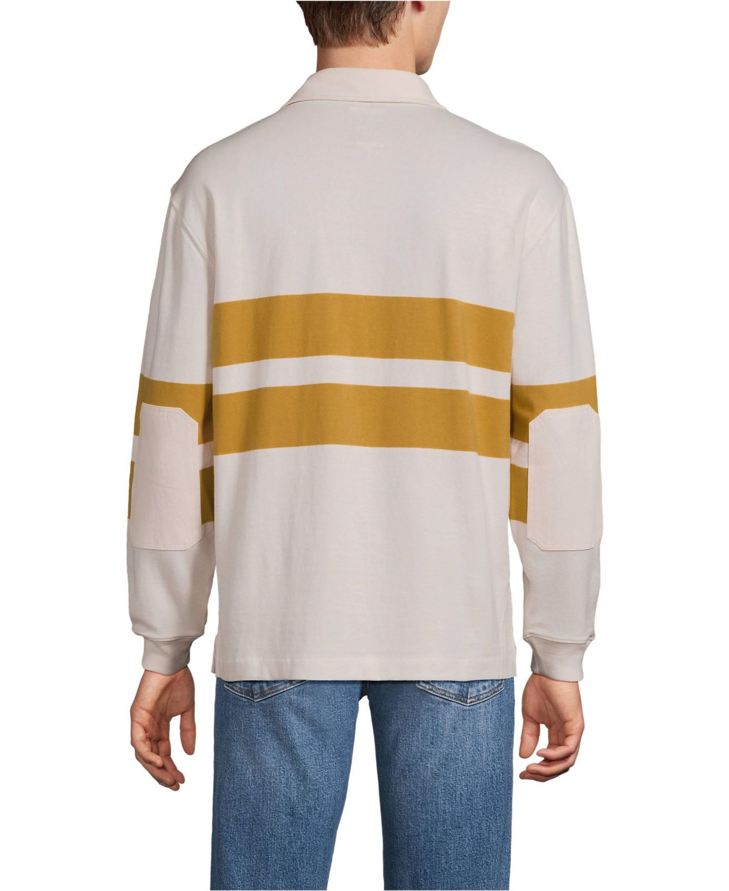 Men's Long Sleeve Rugged Rugby Embroidered Polo