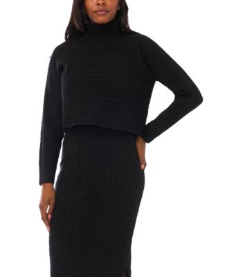 Women's 2-Piece Turtle Neck Sweater and Midi Dress Set