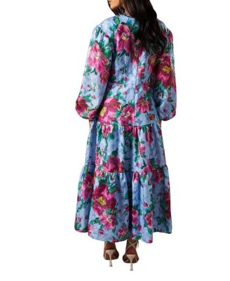 Women's Printed Jacquard Volume Dress