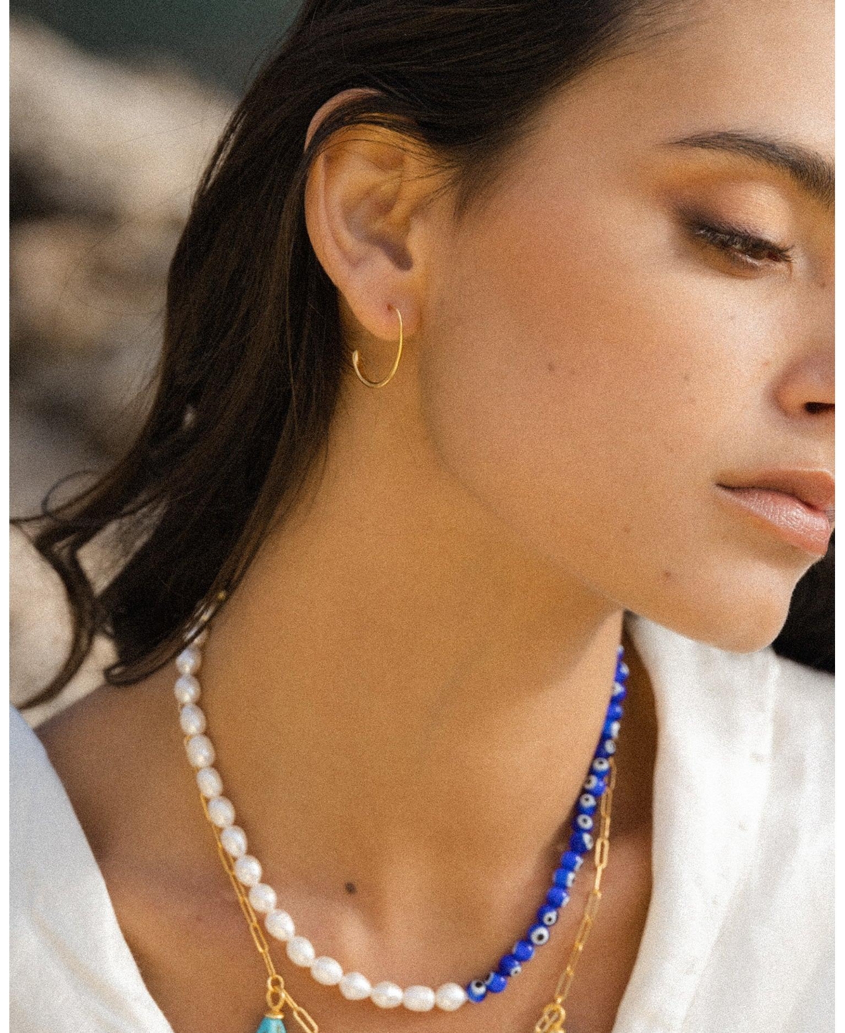 Ottoman Hands Allegra Oval Hoop Earrings