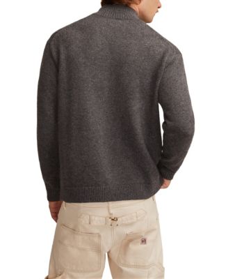 Men's Quarter Button Mock Neck Sweater