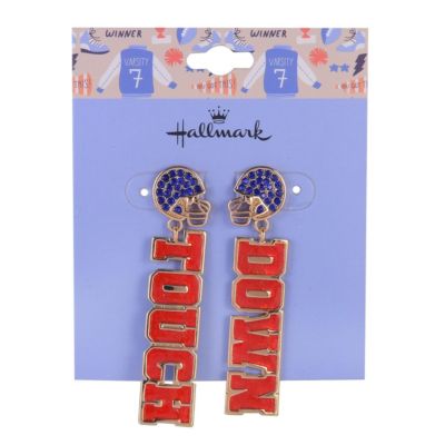 Touch Down Football Earrings