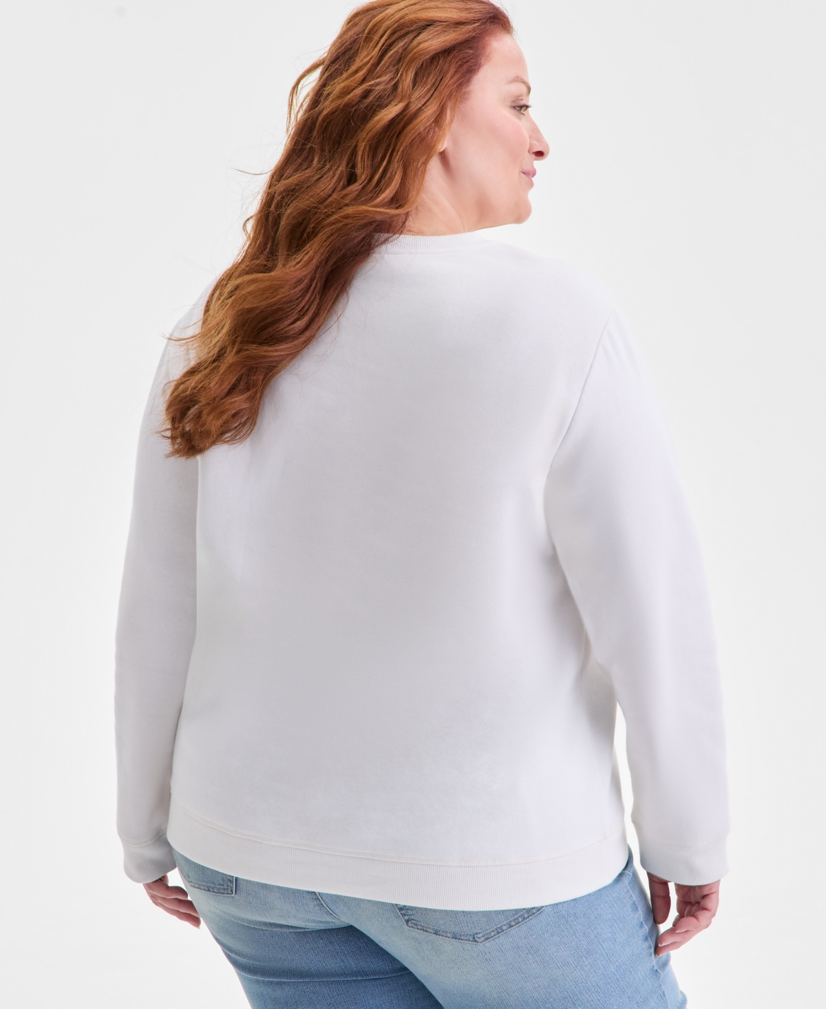 Style & Co Plus Graphic Fleece Sweatshirt, Macy's Exclusive