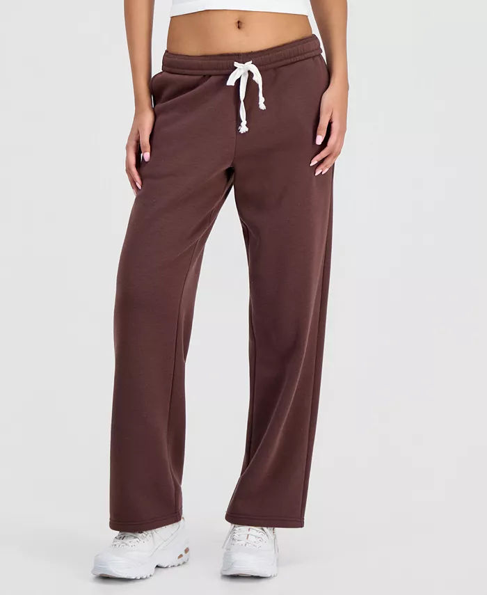 Juniors' High-Rise Fold-Over-Waist Fleece Pants - thumbnail 5