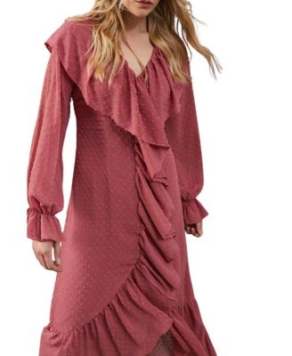 Women's Dobby Chiffon Midi Dress