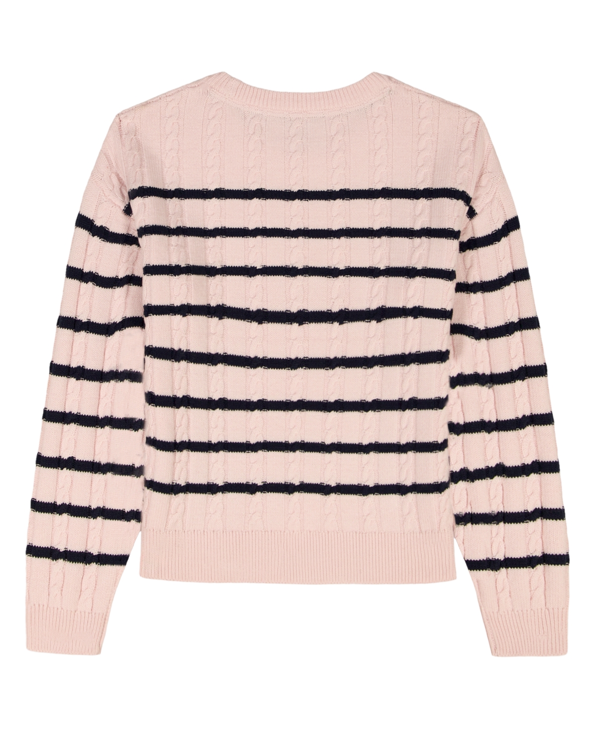Tommy Hilfiger Girls 7-16 Breton Stripe Long-Sleeve Cable Sweater