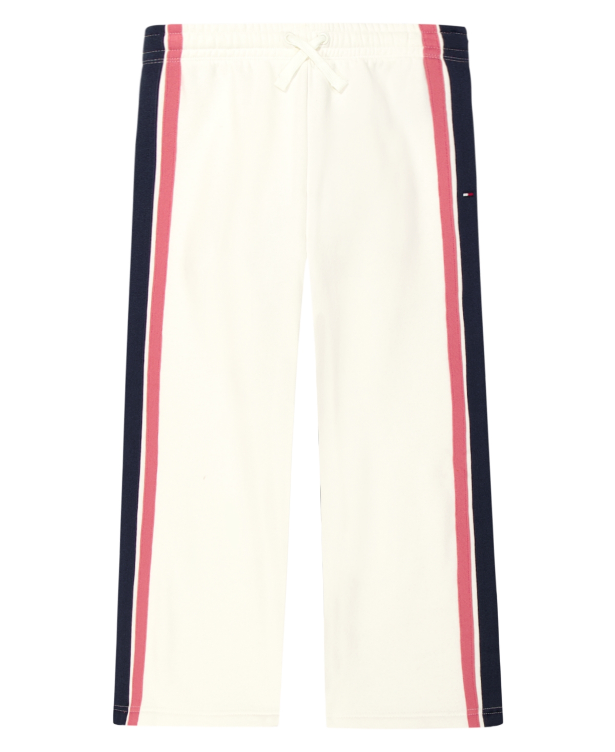 Tommy Hilfiger Girls 7-16 Fleece Wide Leg Side Stripes Pants In Neutral