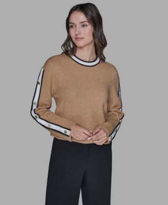 Women's Contrast Trim Pull-On Sweater