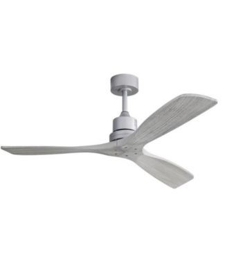 52-inch Modern Silver 3 Blades Walnut Ceiling Fan with 6 Speed Remote control and Timing and Forward Reverse Rotation Function for Indoor