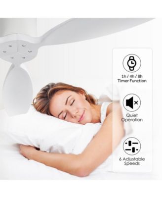 52-inch Modern 3-Blade Flush Mount with Remote Control and Timing Function Ceiling Fan