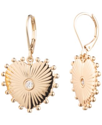 Lauren Ralph Lauren - Cubic Zirconia Heart Drop Earrings
