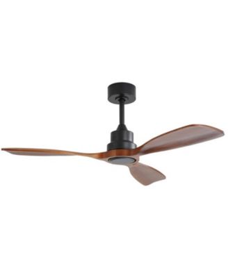 48-inch Modern Black 3-Blade Flush Mount Ceiling Fans Supports Remote Control 6-Speed Arbitrary Adjustment and Timing Function