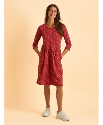 Women's Freya 3/4 Sleeve Embroidered Midi Dress