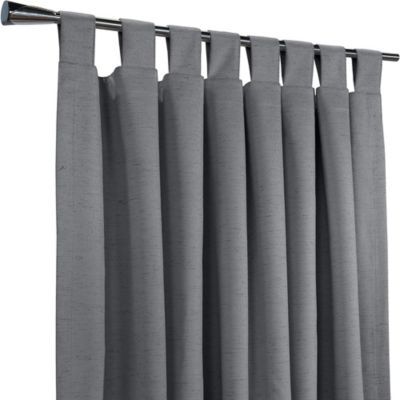 Commonwealth Ventura Tab Top Curtain Panel Pair Window Dressing each - 78x84", Dark Grey