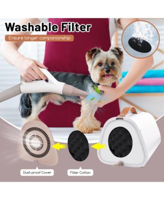 Dog Dryer Pet Hair Blower w/Negative Ion Function LED Screen Temperature Control