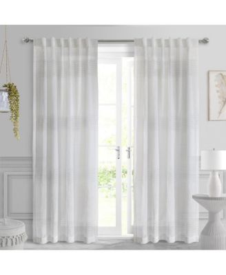 Commonwealth Lindsey Back Tab Curtain Panel - 52"x84", White